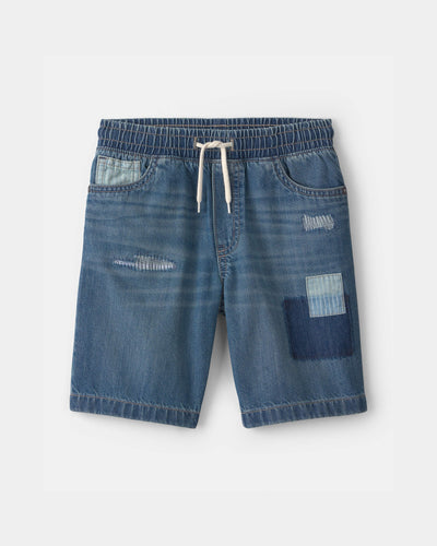 Carter's Oğlan Yamali Denim Şorts - Orta Yuyun