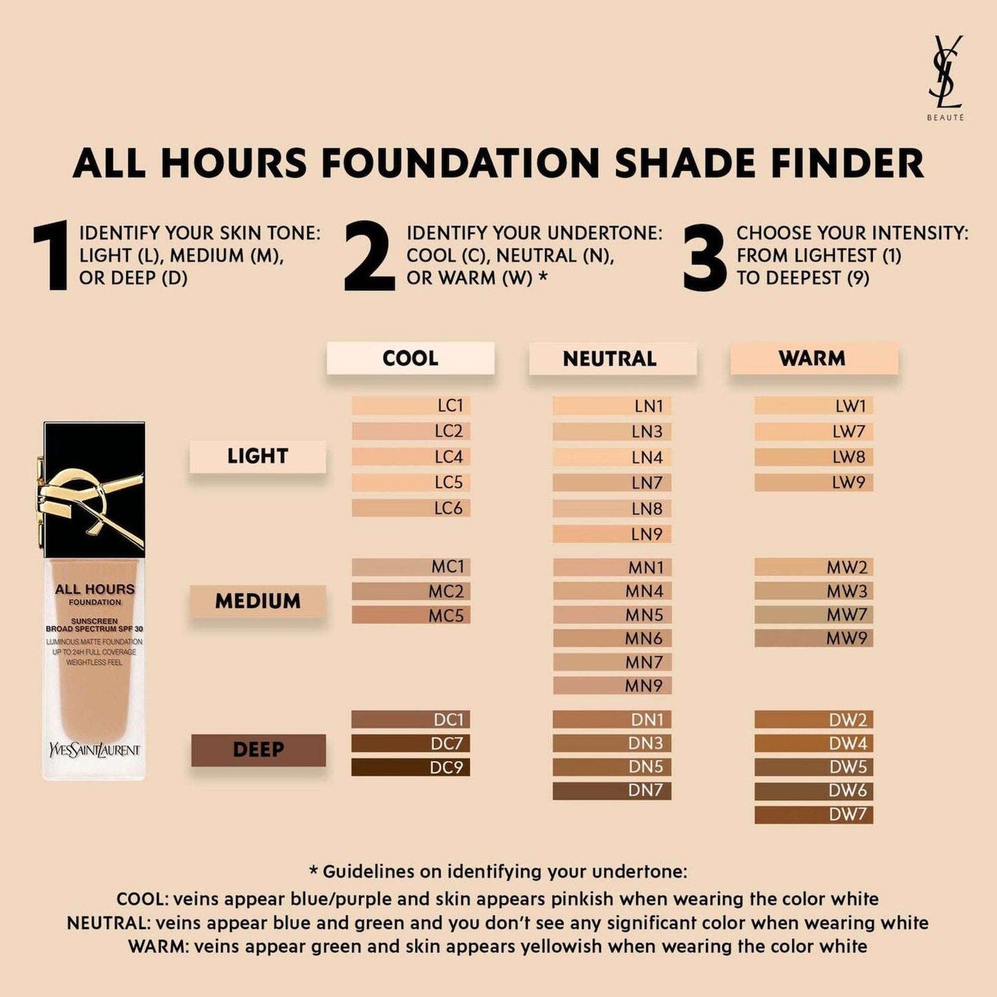Yves Saint Laurent All Hours Işıltılı Təbii Mat Fondasyon 24S Uzunmüddətli SPF 30 Hialuronik Turşu ilə YoxYox