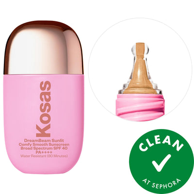 Kosas DreamBeam Silikonsuz Mineral Günəş Kremi SPF 40 Seramid və Peptidlərlə