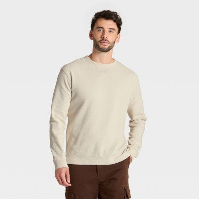 Goodfellow & Co Kişi Vintage Teksturlu Kryu Boyunlu Uzun Qol Köynəyi Ağ XL