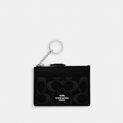 Coach Mini Slim Kimlik Kartı Çantası Signature Denim