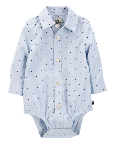 OshKosh B'gosh Uşaq Oğlan Nöqtəli Düymələ Bodysuit