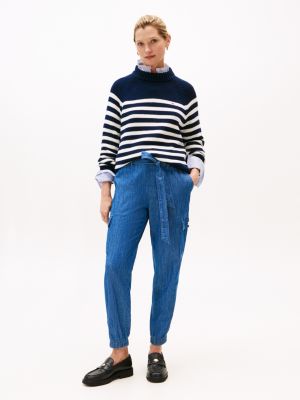 Tommy Hilfiger Kəmərli Kargo Joqqer, Tünd Chambray