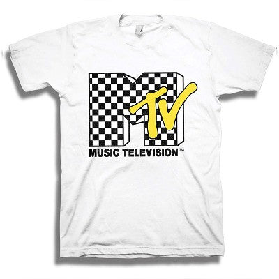 Kişi MTV Şatotex Naxış Köynəyi - 1980-90-cı illər Retro MTV Musiqi Televiziyası T-Shirt