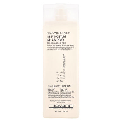 Giovanni Smooth As Silk Zədələnmiş Saçlar Üçün Dərində Nəmləndirici Şampun 250 ml
