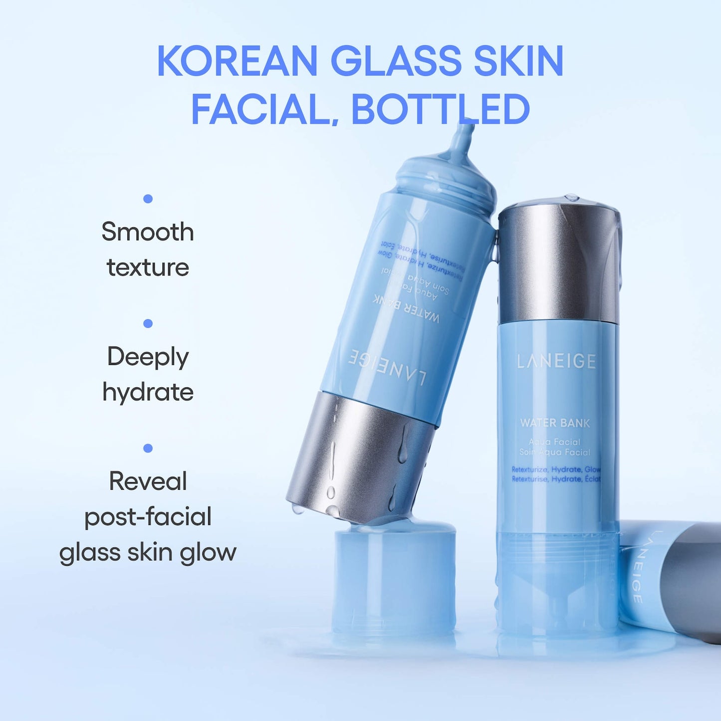 LANEIGE Water Bank Aqua Üz Serumu BHA + AHA - Nəzik Eksfolasyon, Hidratasyon və Parlaqlıq
