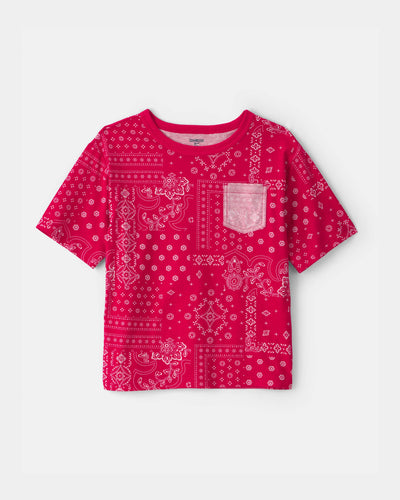 OshKosh B'gosh Oğlan Bandana Cib Köynəyi - Qırmızı