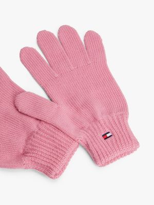 Tommy Hilfiger Uşaq Bərk Loqo Əlcəyi, Mystic Çəhrayı