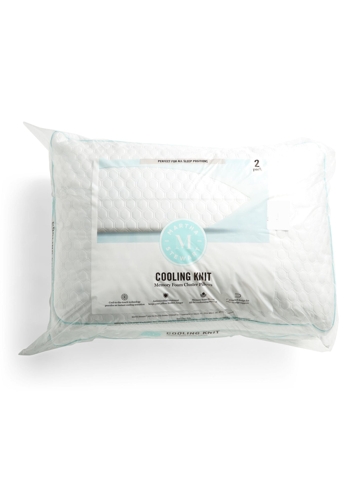 MARTHA STEWART 2 Paket Soyuducu Toxumalı Yastıq Genişlətmə ilə