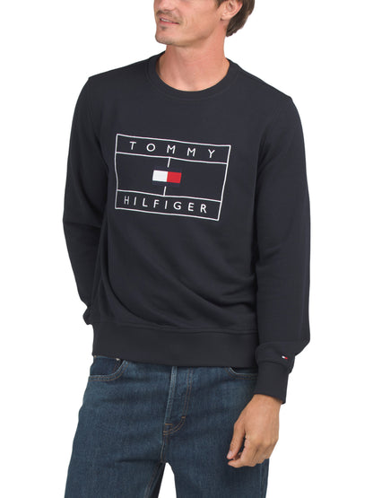 Skeleton Flag İşlemeli Krew Boyunlu Sweatshirt