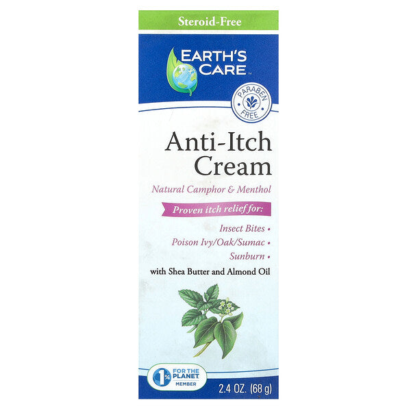 Earth's Care Kaşıntı Karşıtı Krem Shea Yağı ve Badem Yağı İçeren 2x68 G