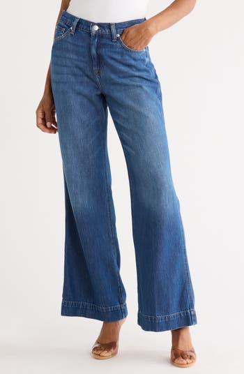 7 For All Mankind Modern Dojo Yüksək Bel Flare Cins