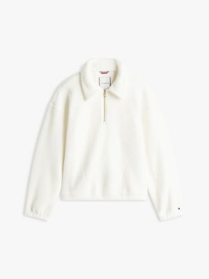 Tommy Hilfiger Teddy Fleece Quarter-Zip Sweatshirt Fil Dişi