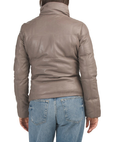BOD &amp; CHRISTENSEN Leather Vicky Puffer Jacket