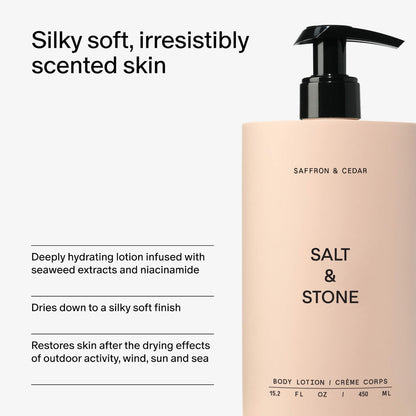 Salt & Stone Şəfran və Sidr Ətirli Bədən Losyonu Niacinamidli