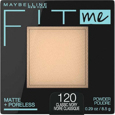 Maybelline Fit Me Mat + Məsaməsiz Sıkılmış Pudra - 120 Klassik Fildişi - 0.29oz: Parabensiz, Yağlı Dəri Üçün Uyğun YoxYox