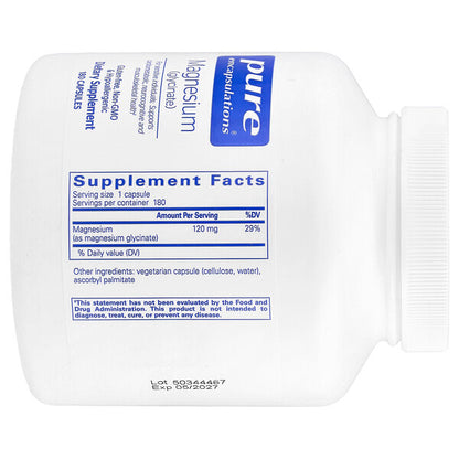 Pure Encapsulations Magnesium Glycinate 120mg 180 Kapsul