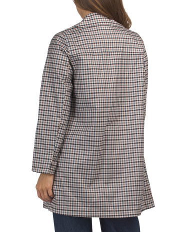 BERNARDO Twill Xəritəli Yağış Paltosu