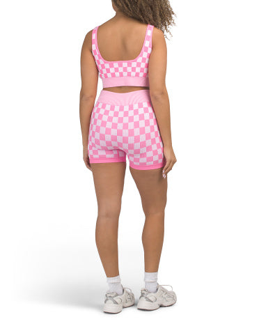 KIMBERLY C 2pc Checkmate İdman Lüğətü və Şortu Dəsti