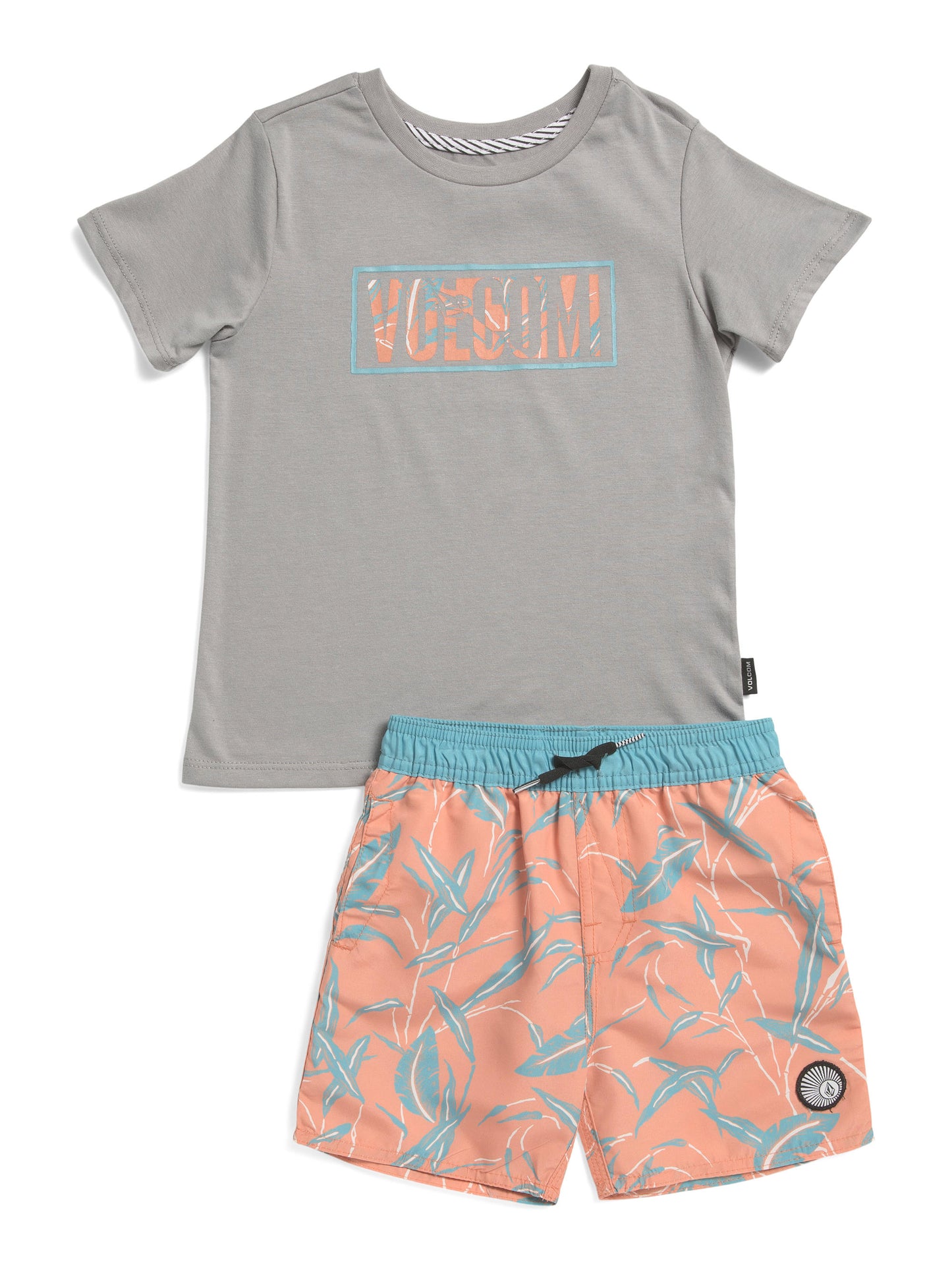 VOLCOM Uşaq Oğlan 2-li T-shirt və Yüzü Şortları Dəsti