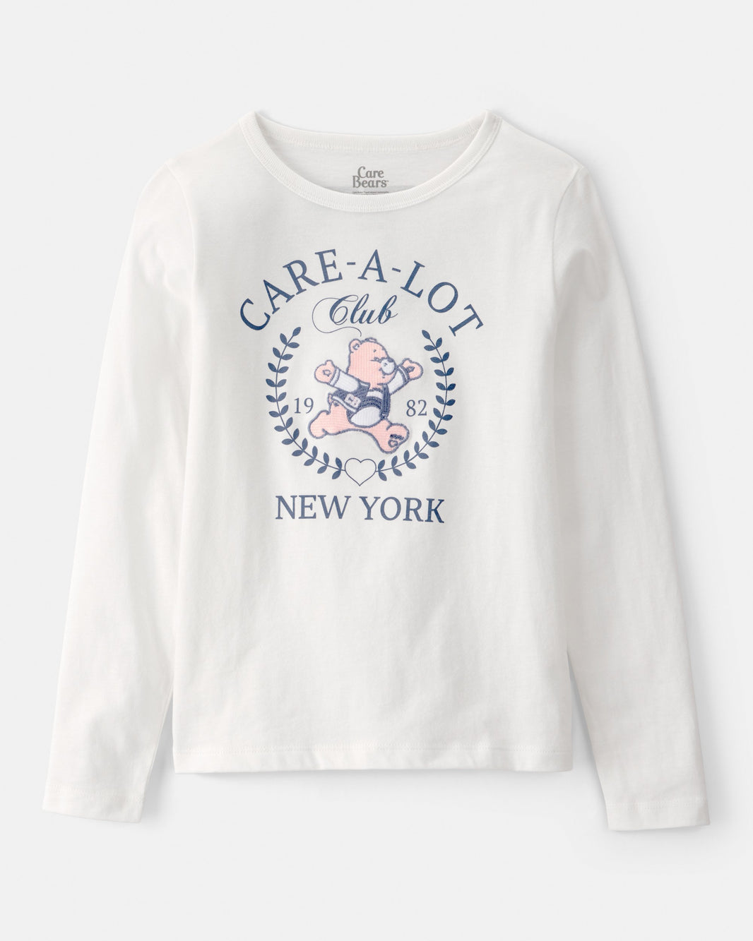 Carter's Girls Care Bear Uzun Kollu Üstlük - Ağ