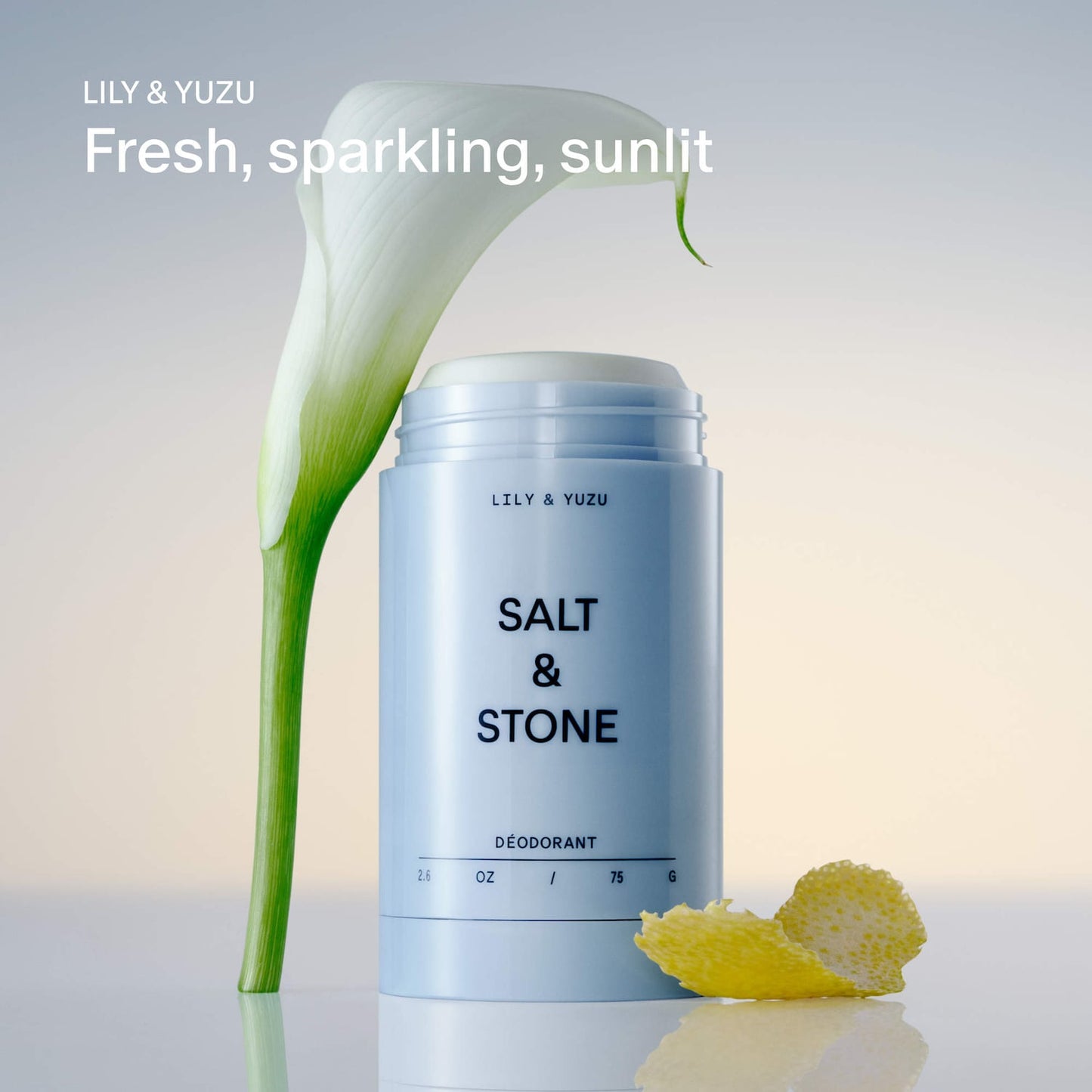 Salt & Stone Lily & Yuzu Tərkibində Alüminium Olmayan Ekstra Güclü Deodorant