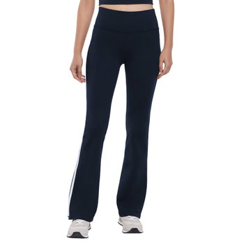 GapFit Qadın Piping Detalı Flare Legging, Qara