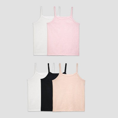 Fruit of the Loom Qız 5 Paket Kolsuz Köynək - Rənglər Fərqli Ola Bilər L