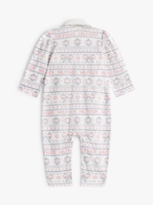 Tommy Hilfiger Uşaq Fair Isle Loqo Kombinezon, Krem