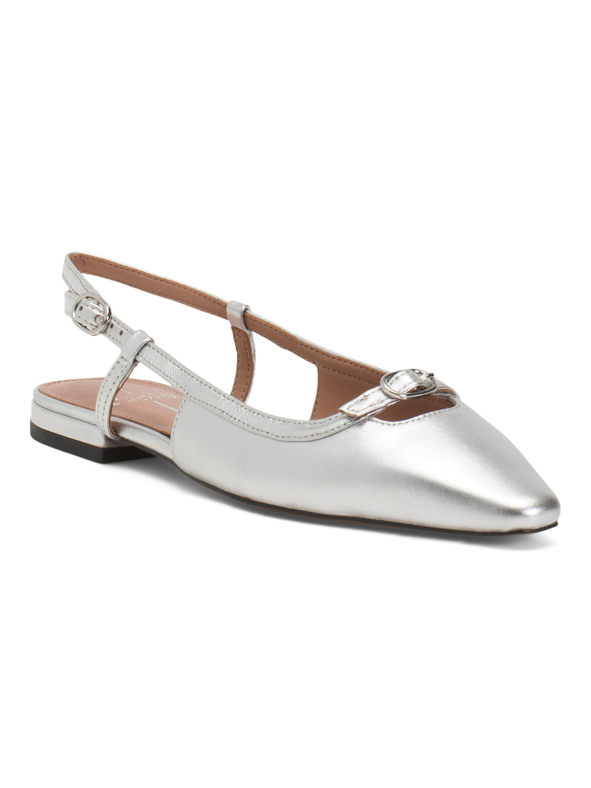 LINEA PAOLO Leather Cassidy Slingback Flats Dəri Arxa Açıq Bağcıqlı Ayaqqabı