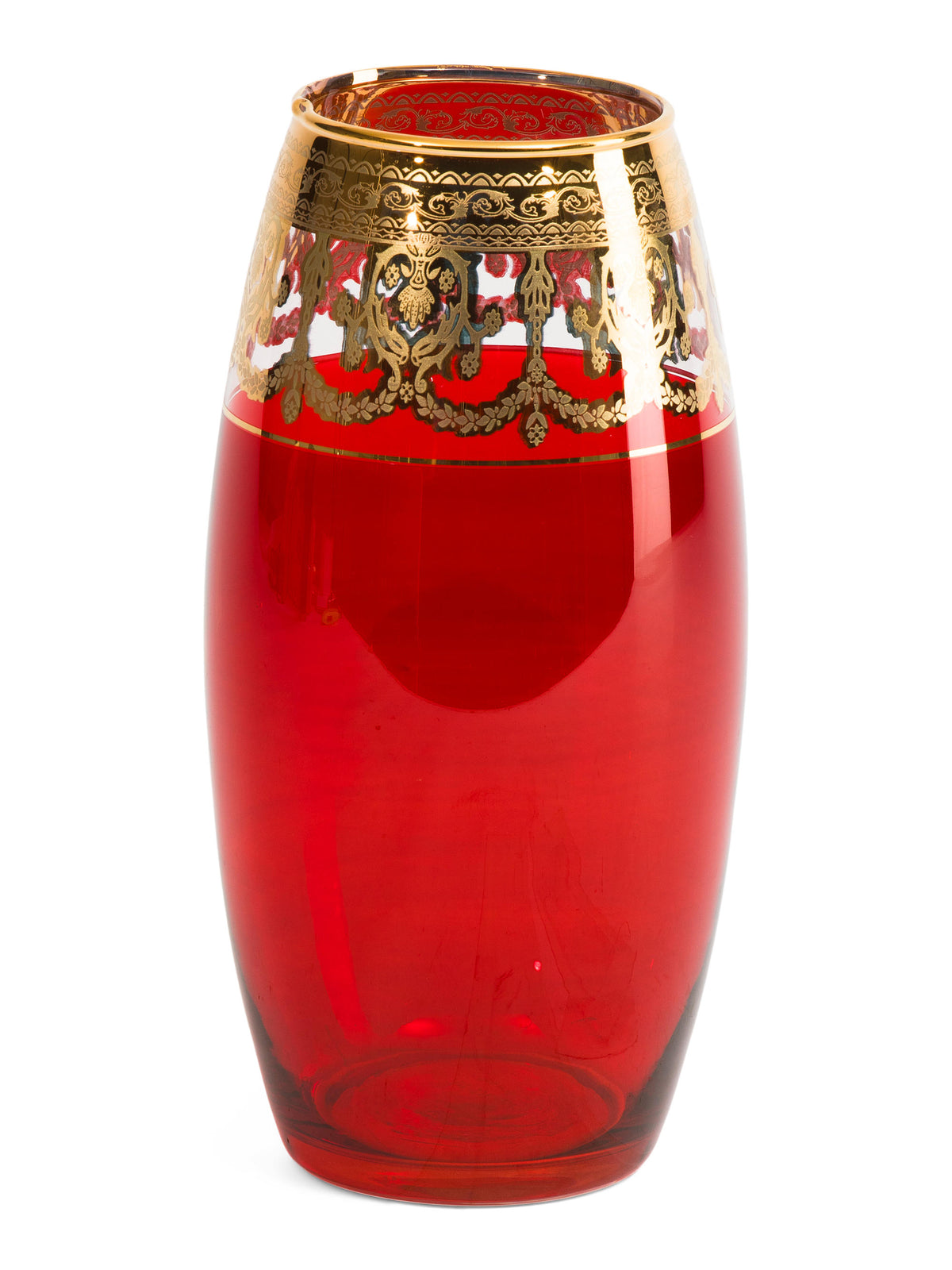 Made In Italy 5.X10.25 Şüşə Gəmi Vaza 24kt Kənarla