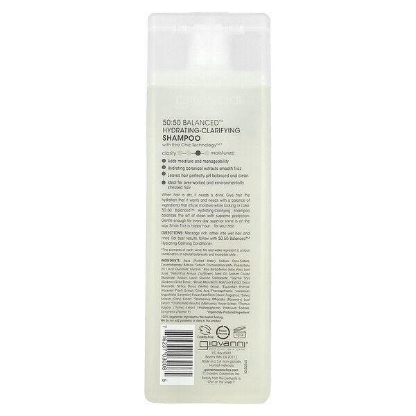 Giovanni 50/50 Balanslaşdırılmış Nəmləndirici Təmizləyici Şampun Normal-Quru Saçlar Üçün 250 ml