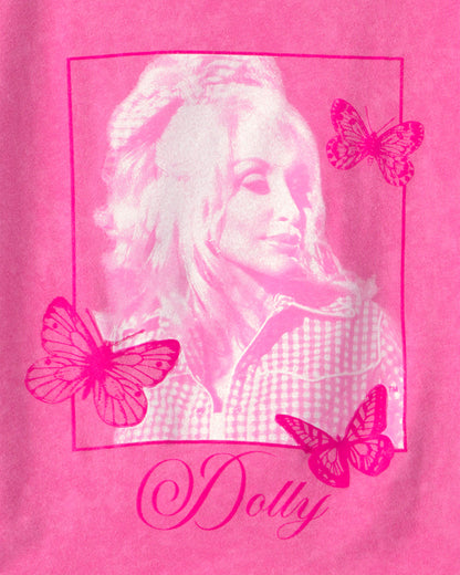 OshKosh B'gosh Qız Dolly Parton Qrafik Köynəyi - Çəhrayı