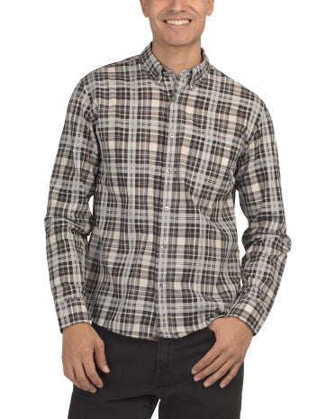 BILLY REID Melanj Strukturlu Tartan Köynək