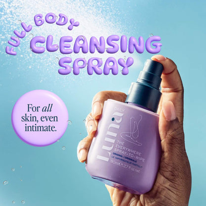 Luna Daily Hər Yerdə İstifadə Üçün Sprey-Silmə Vasitəsi - pH Balansı ilə Prebiotiklər + C və E Vitaminləri