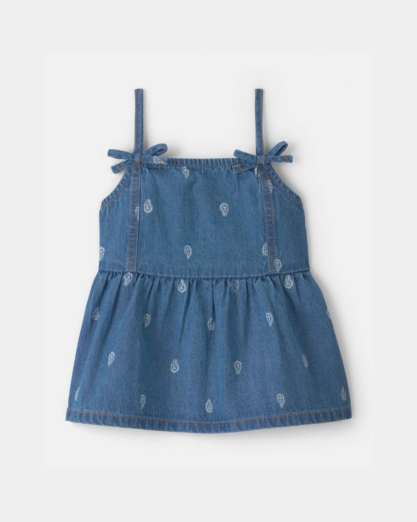 OshKosh B'gosh Qız Paisley Cins Bluzka - Orta Yuyunmuş