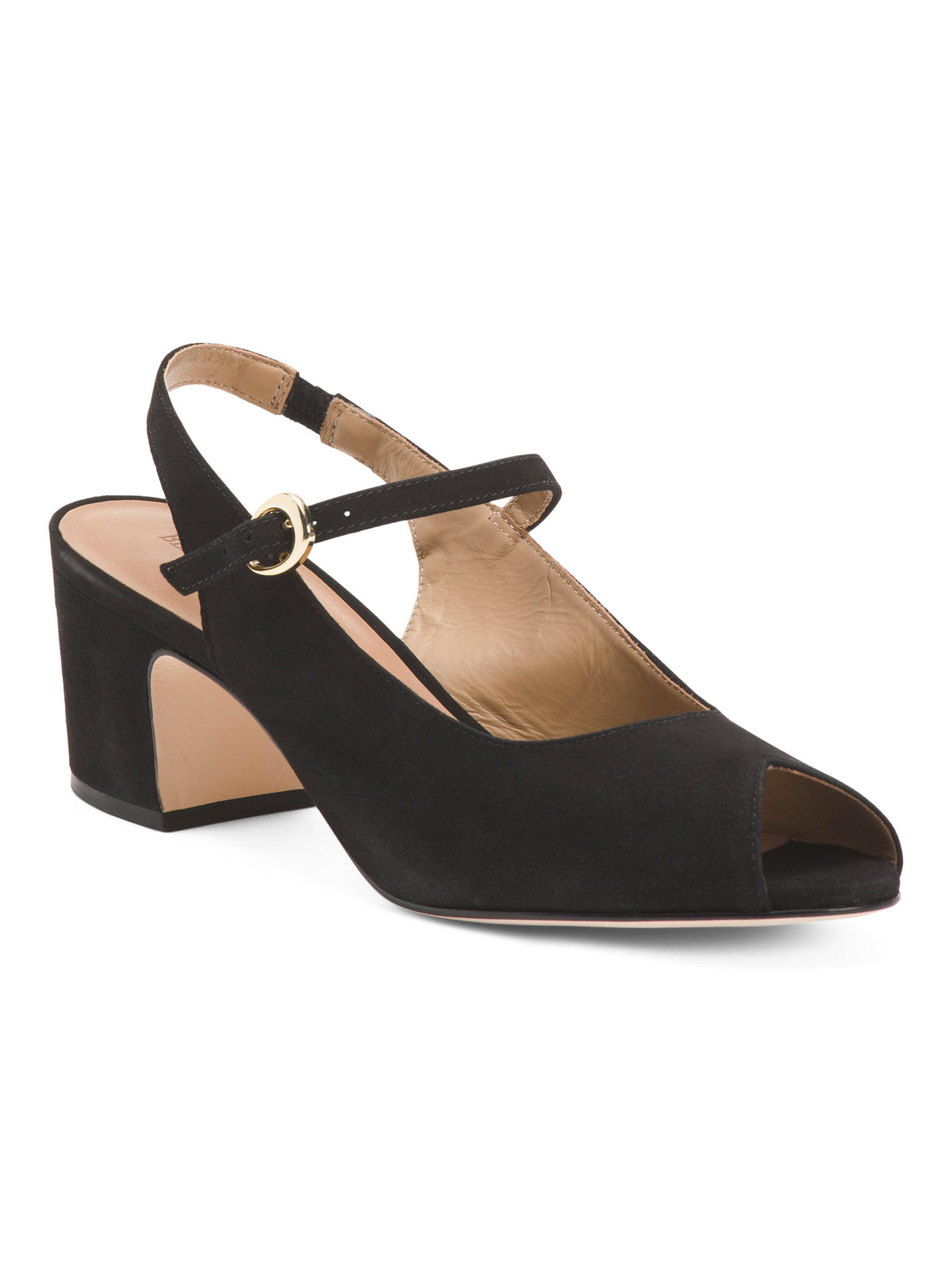 BERNARDO Braziliyada İstehsal Edilmiş Süet Balien Slingback Mary Jane Topuqlu Ayaqqabı