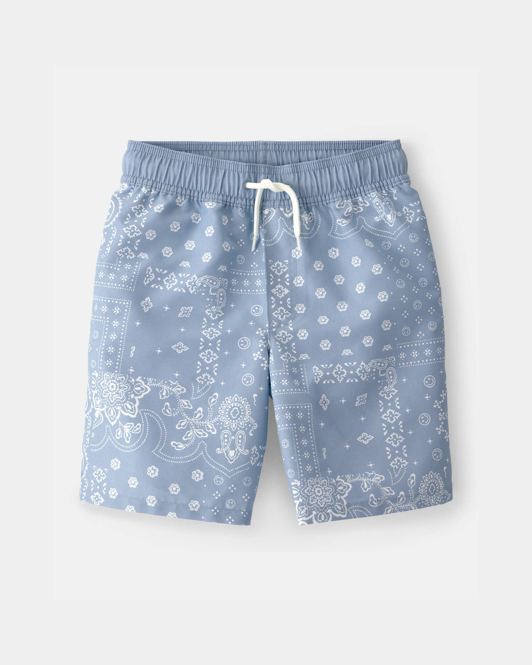 OshKosh B'gosh Oğlan Bandana Çiçək Dəsənilib Üzgüçülük Şortları - Mavi