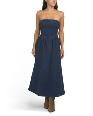 WORKSHOP Tube Top Bodice Midi Geyimi