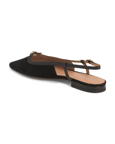 LINEA PAOLO Suede Cassidy Slingback Flats
