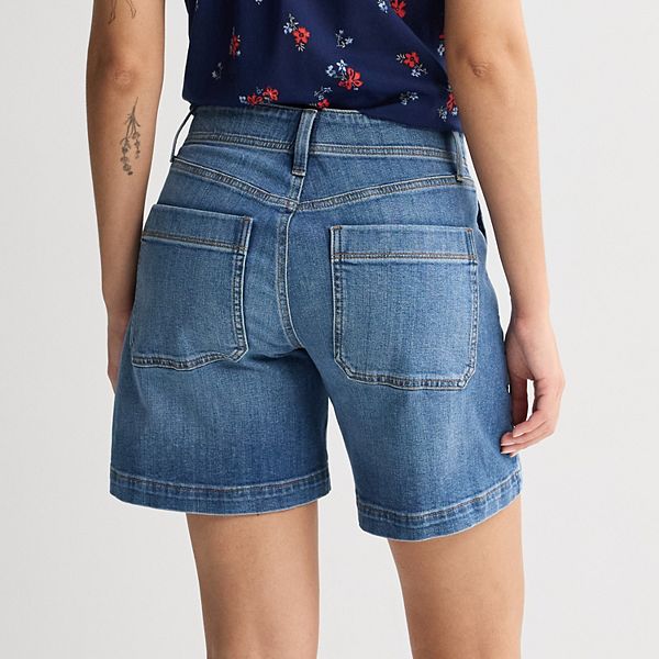 Qadın Sonoma Goods For Life® Orta Bel Utility Midi Şortları