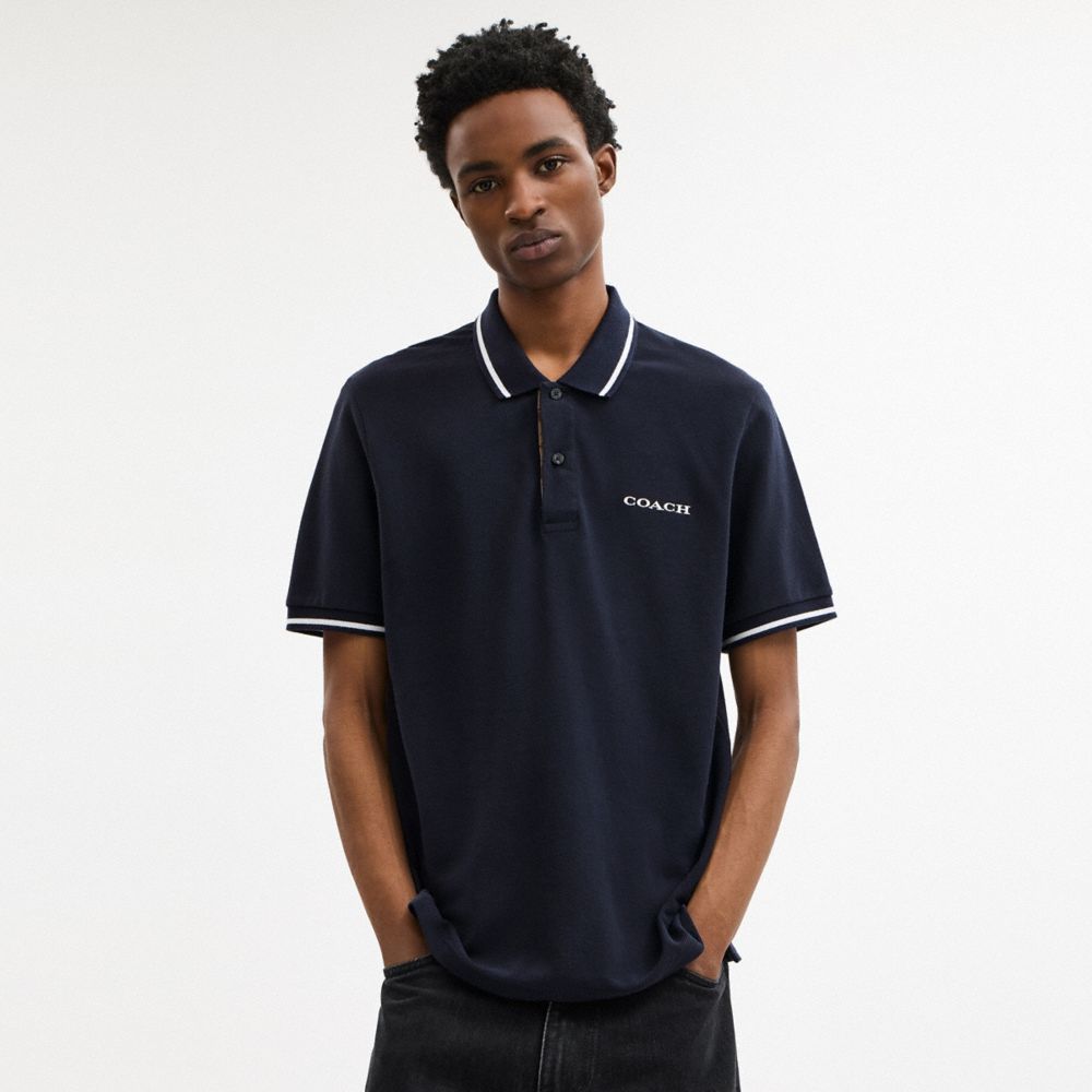 Coach Signature Trim Polo
