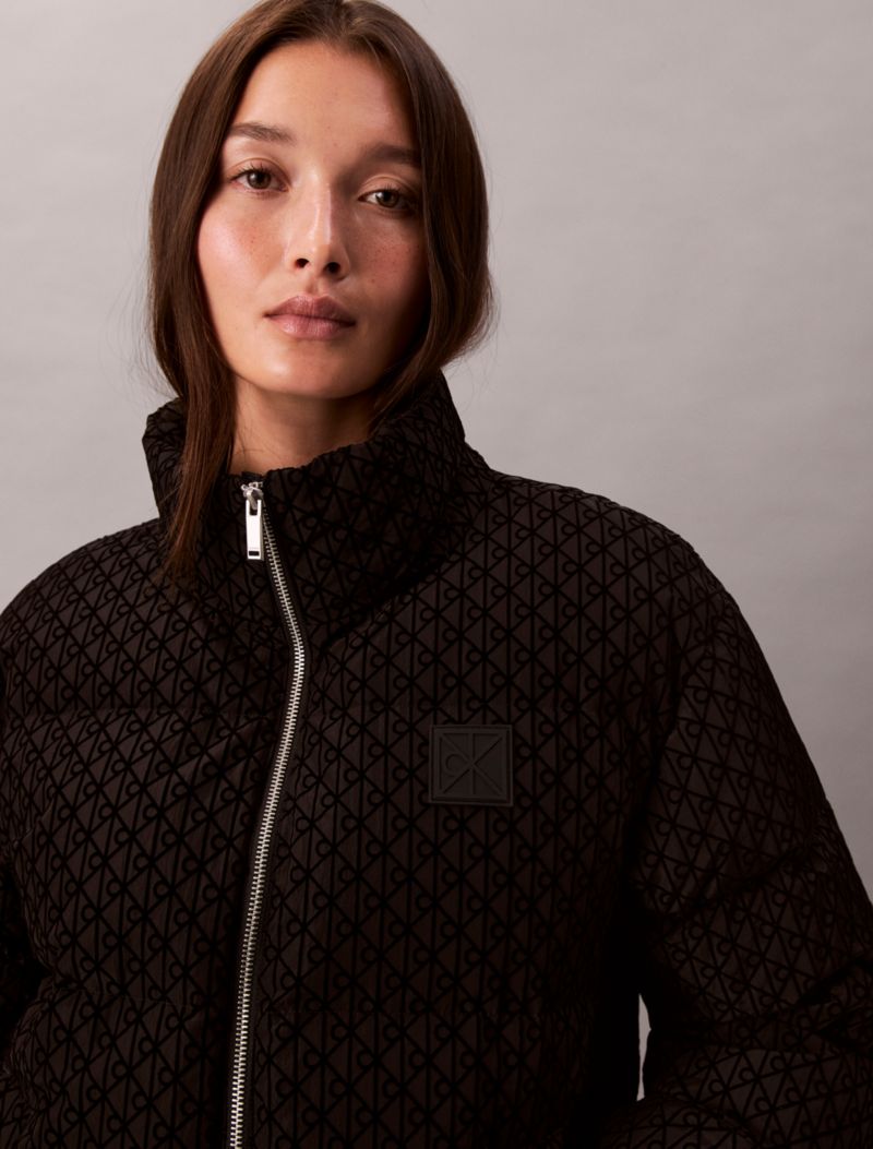 Calvin Klein Monogram Üzərində Dolgu Gödəkçə
