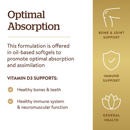 Solgar Vitamin D3 Kholekalsifеrol 125 Mkg 5000 VƏ 100 Softgel