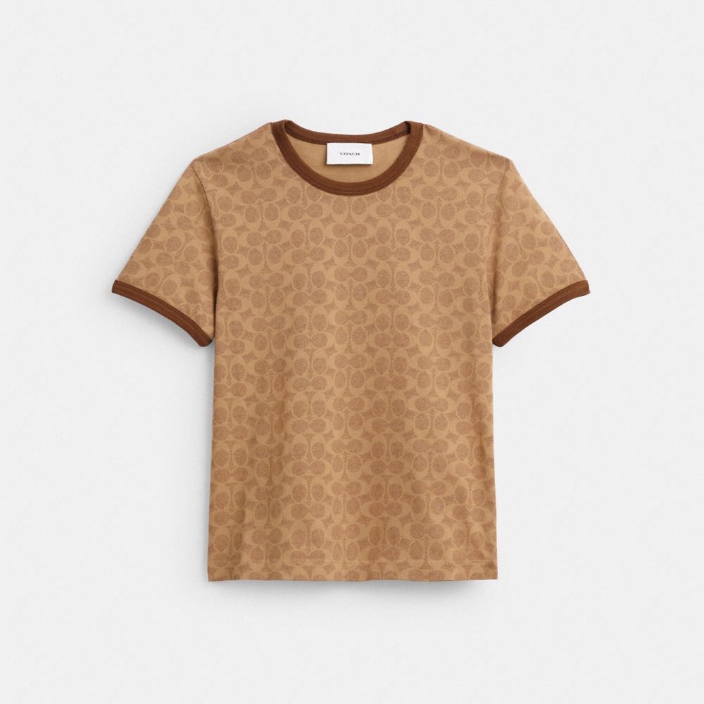 Coach Signature Ringər T-Shirt Üzək Pambıqdan