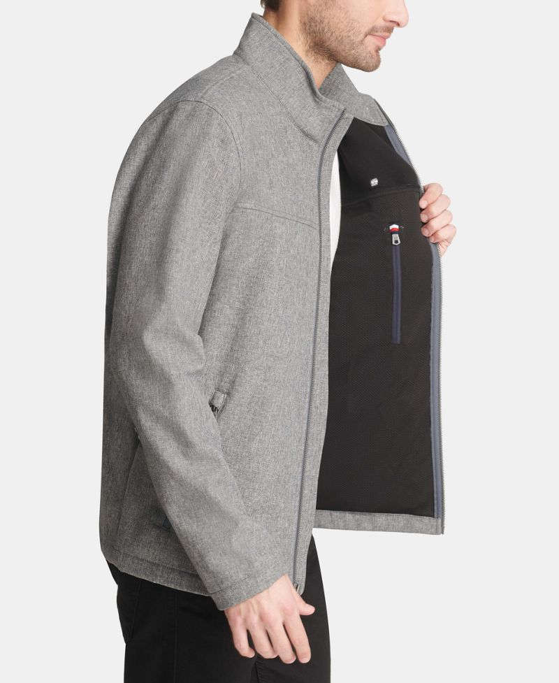 Tommy Hilfiger Kişi Soft-Shell Klassik Fermuar Gödəkçəsi YoxYox