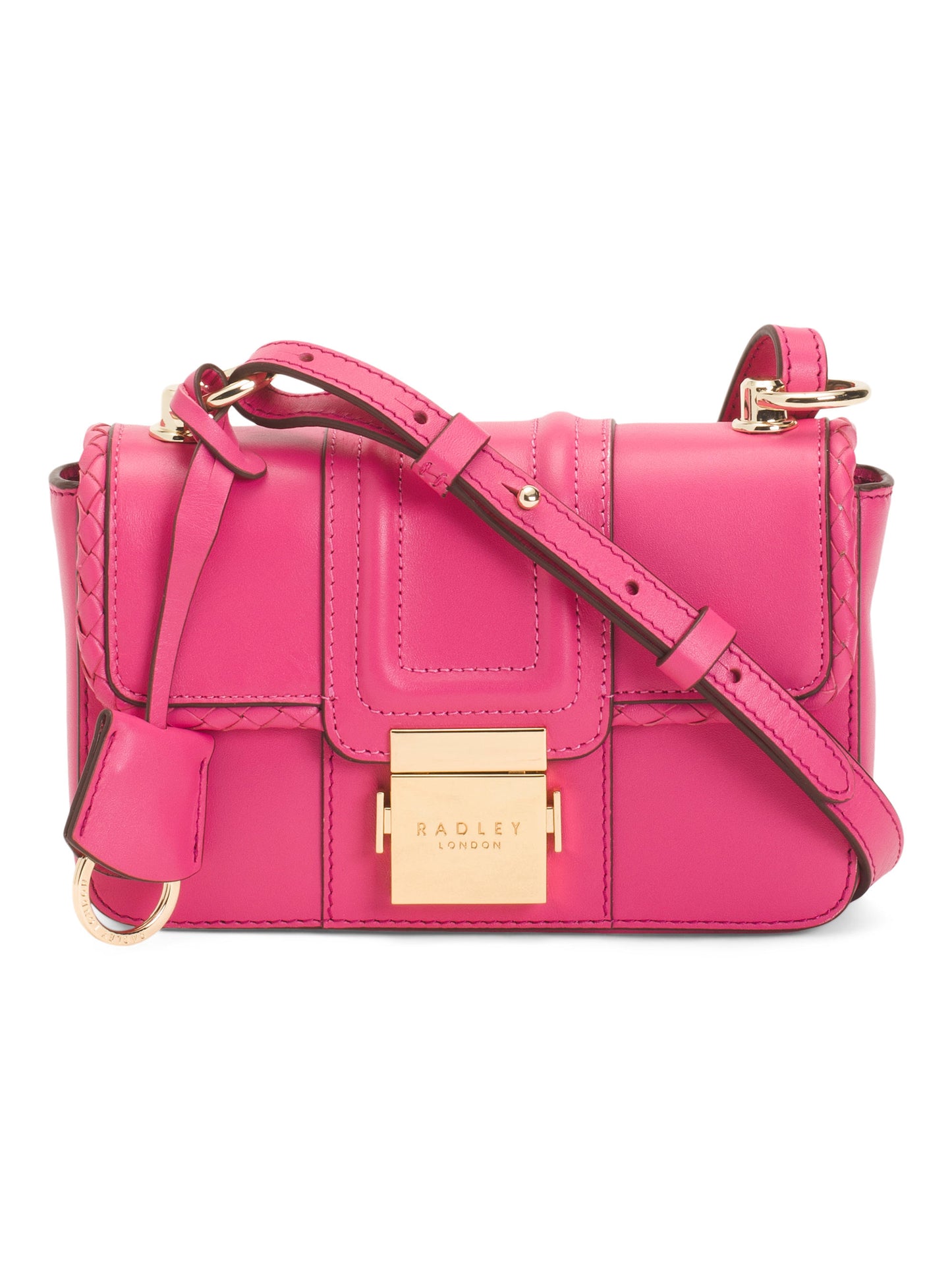 RADLEY LONDON Leather Hanley Close Weave Mini Flap Over Çanta