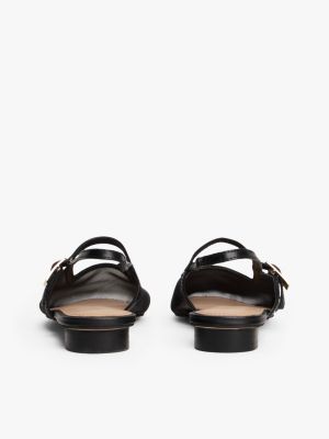 Tommy Hilfiger Mesh Slingback Qara Topuqlu Ayaqqabı