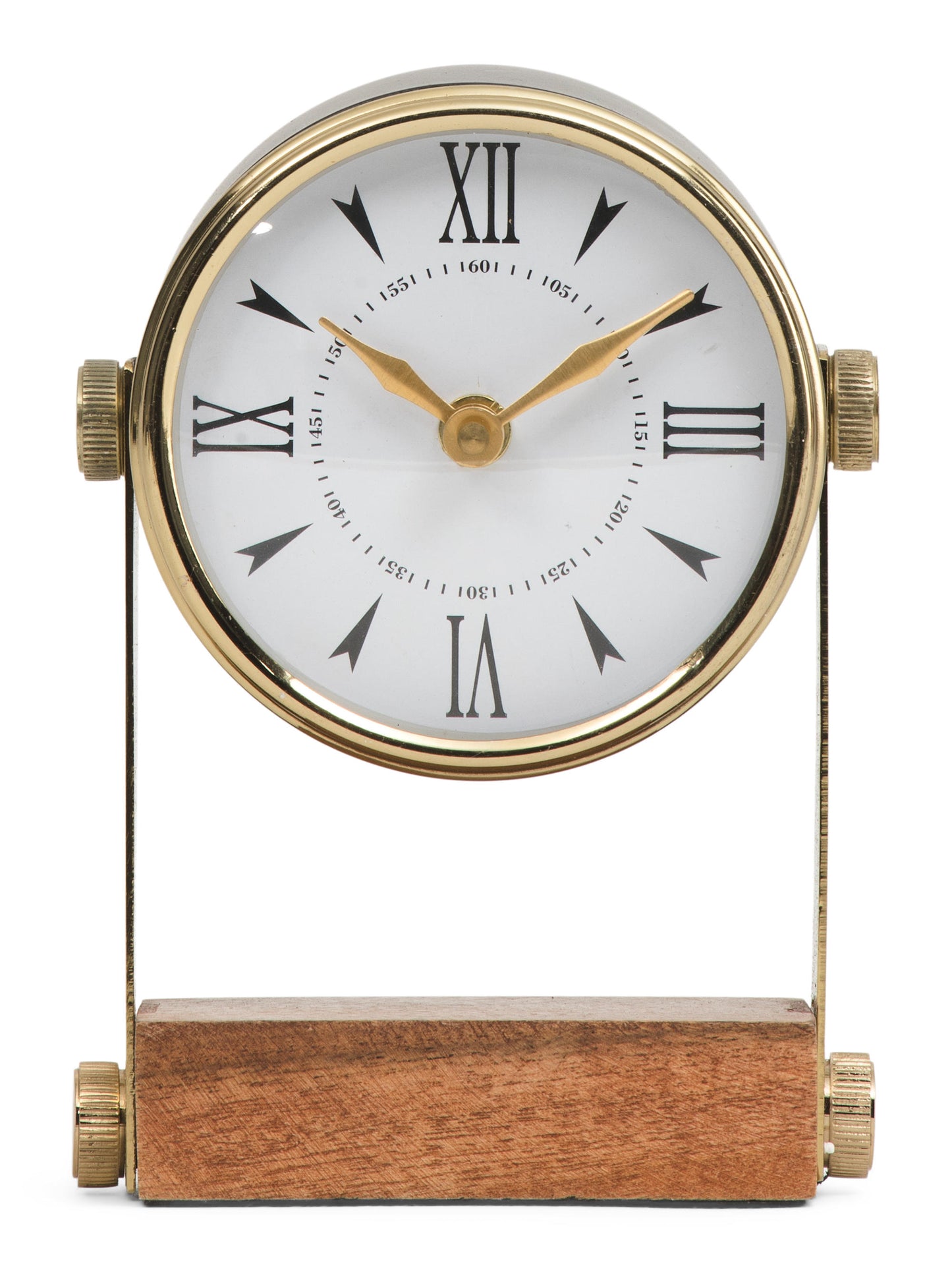 SAGEBROOK HOME 7x5 Yuvarlaq Masa Saatı Ağac Bazada