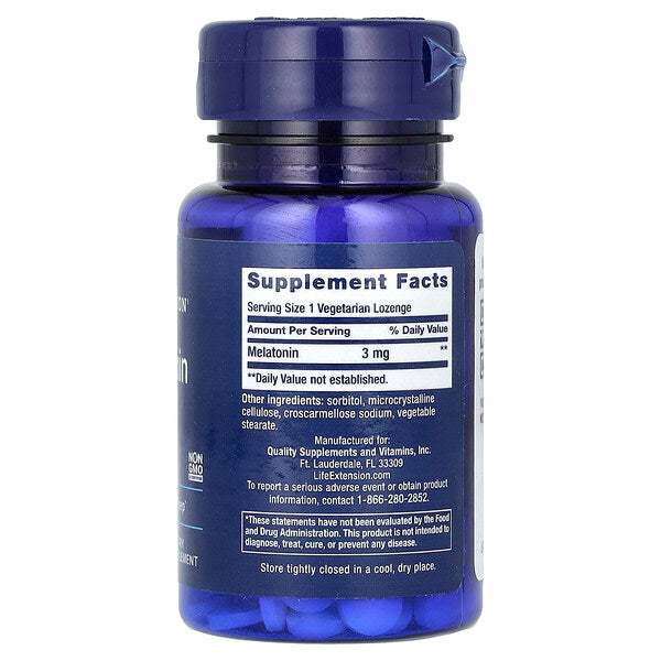 Life Extension Melatonin 3 Mg 60 Veqeteryan Pastili